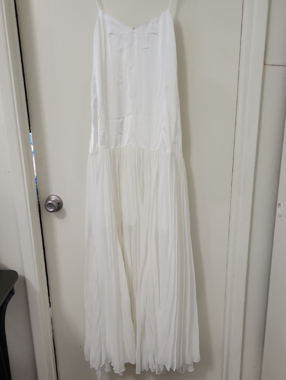Commense White Maxi Dress with Spaghetti Straps